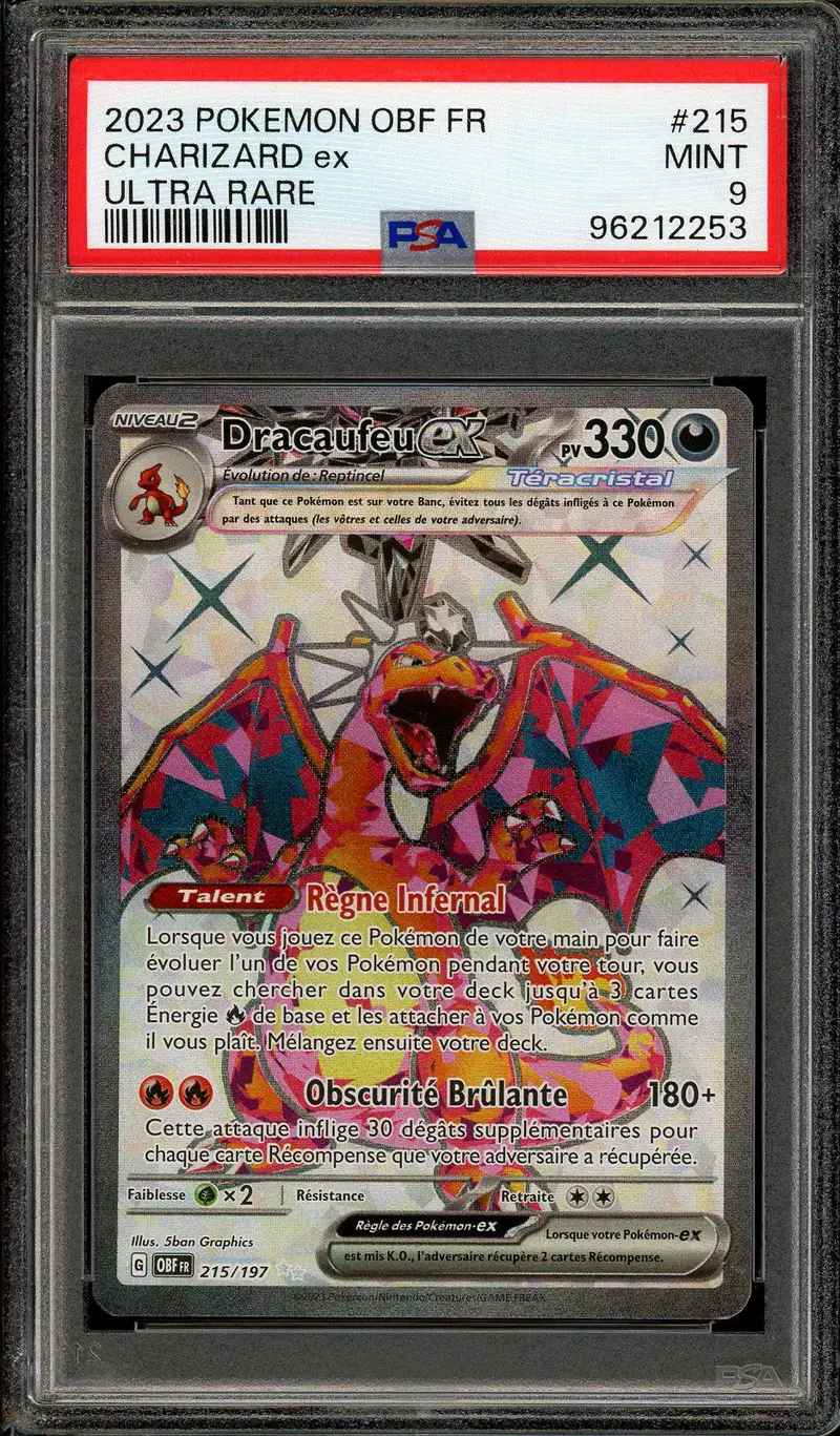 PSA 9 Dracaufeu Ex