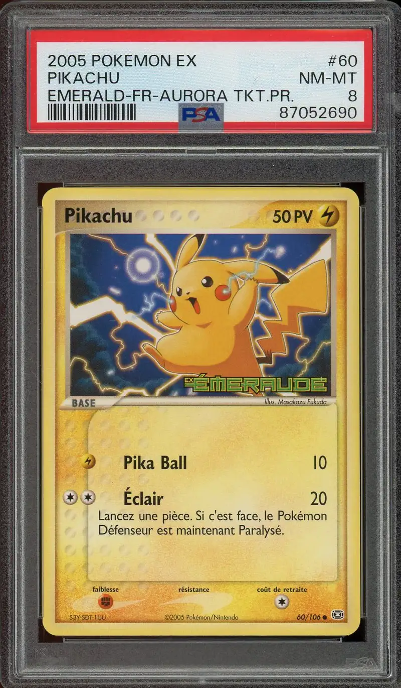 PSA 8 Pikachu Reverse
