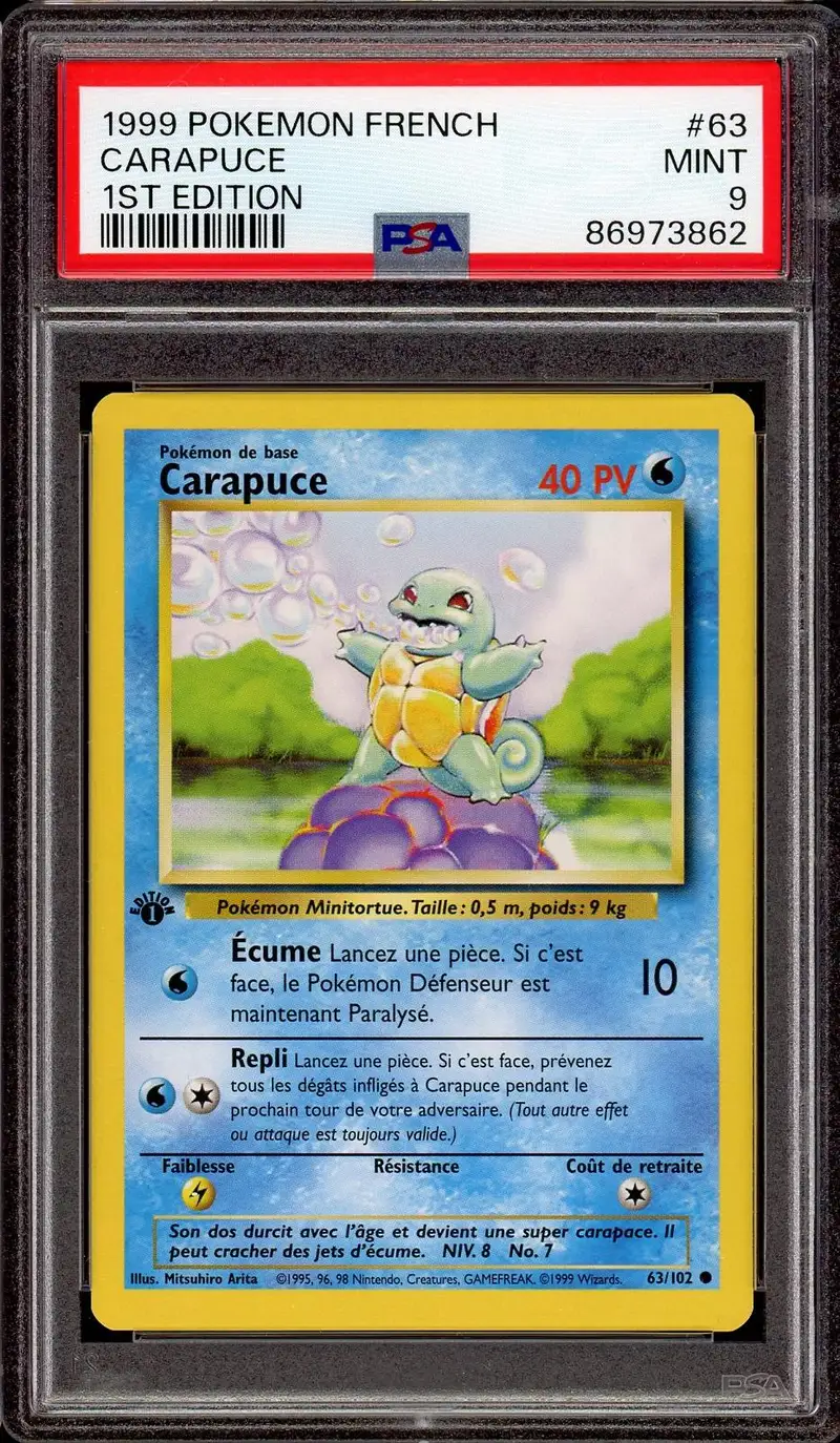 PSA 9 Carapuce