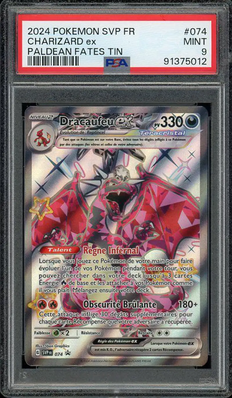 PSA 9 Dracaufeu Ex