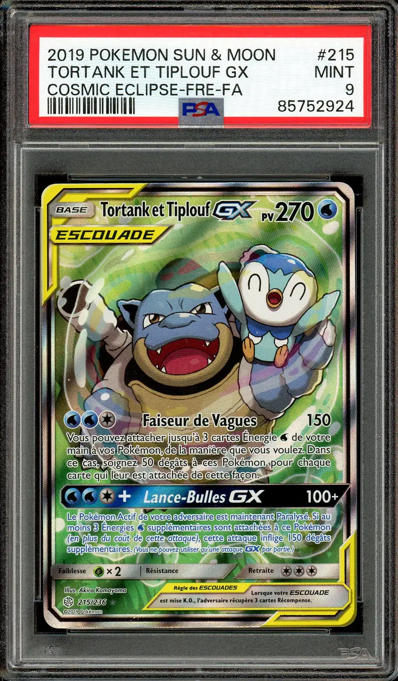 PSA 9 Tortank et Tiplouf Gx