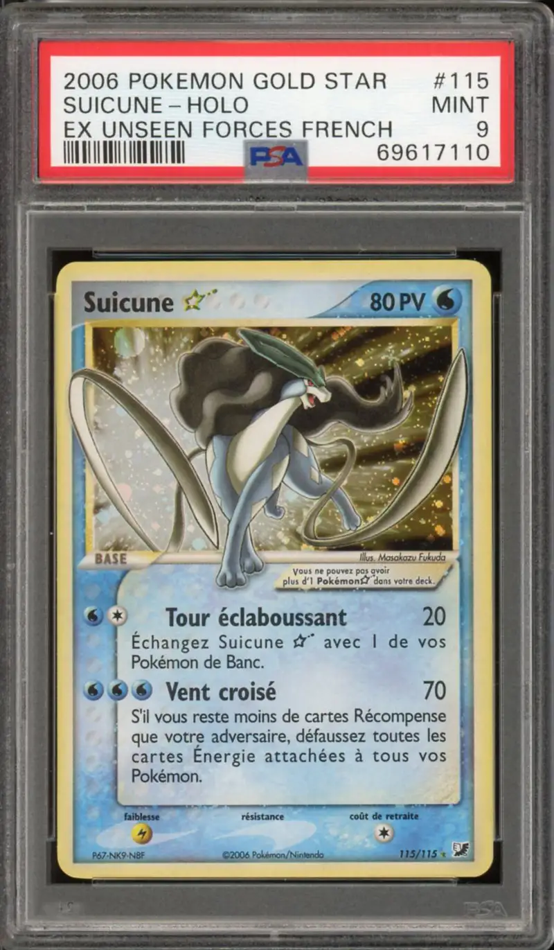 PSA 9 Suicune Gold Star