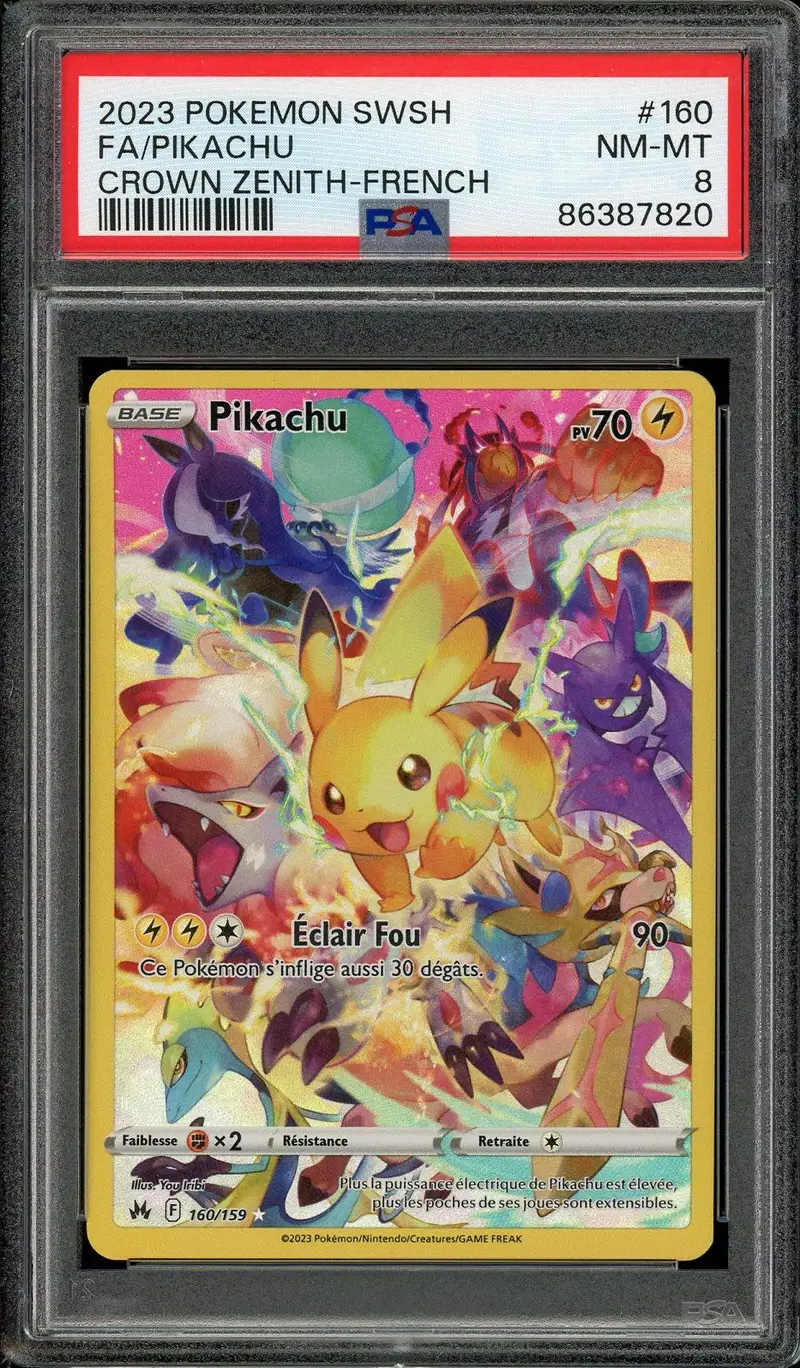 PSA 8 Pikachu