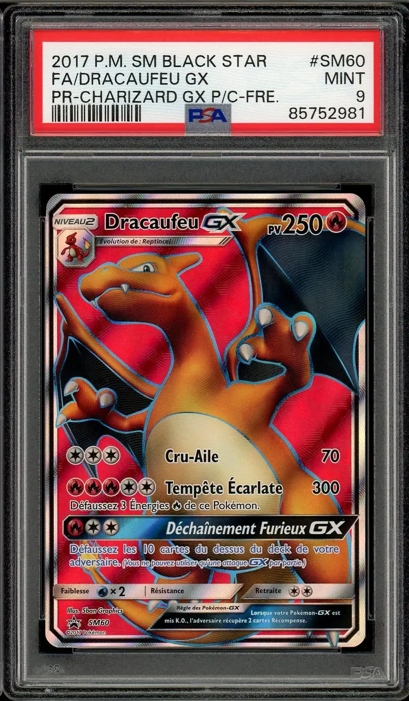 PSA 9 Dracaufeu Gx