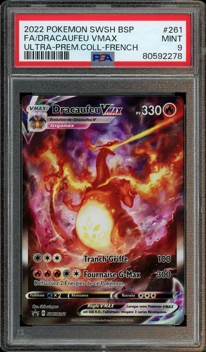 PSA 9 Dracaufeu VMax