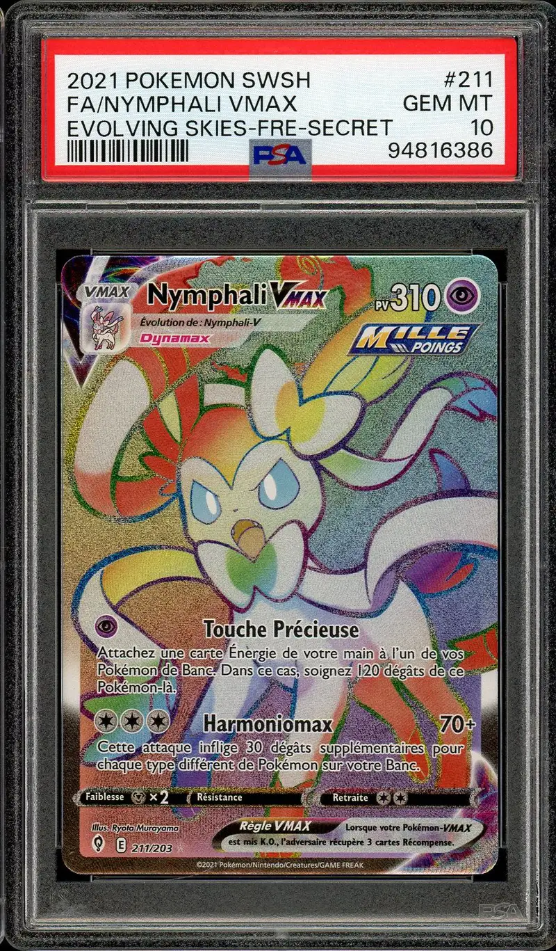 PSA 10 Nymphali VMax Rainbow