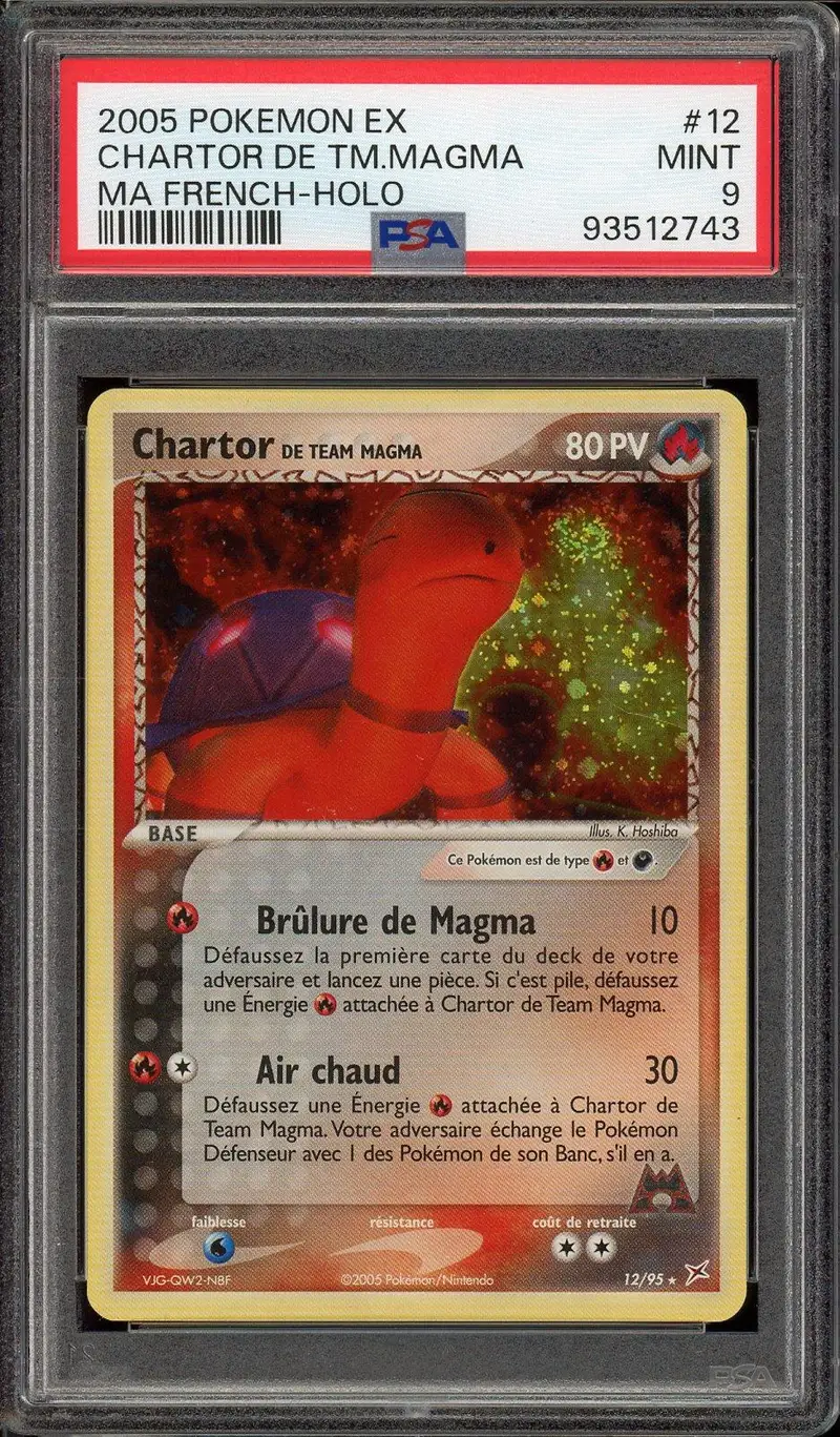PSA 9 Chartor de Team Magma Holo