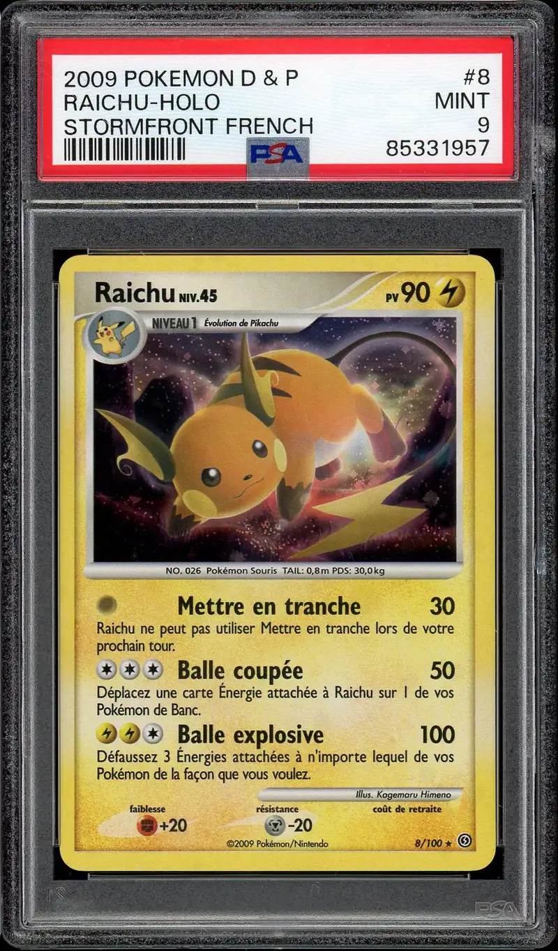 PSA 9 Raichu Holo