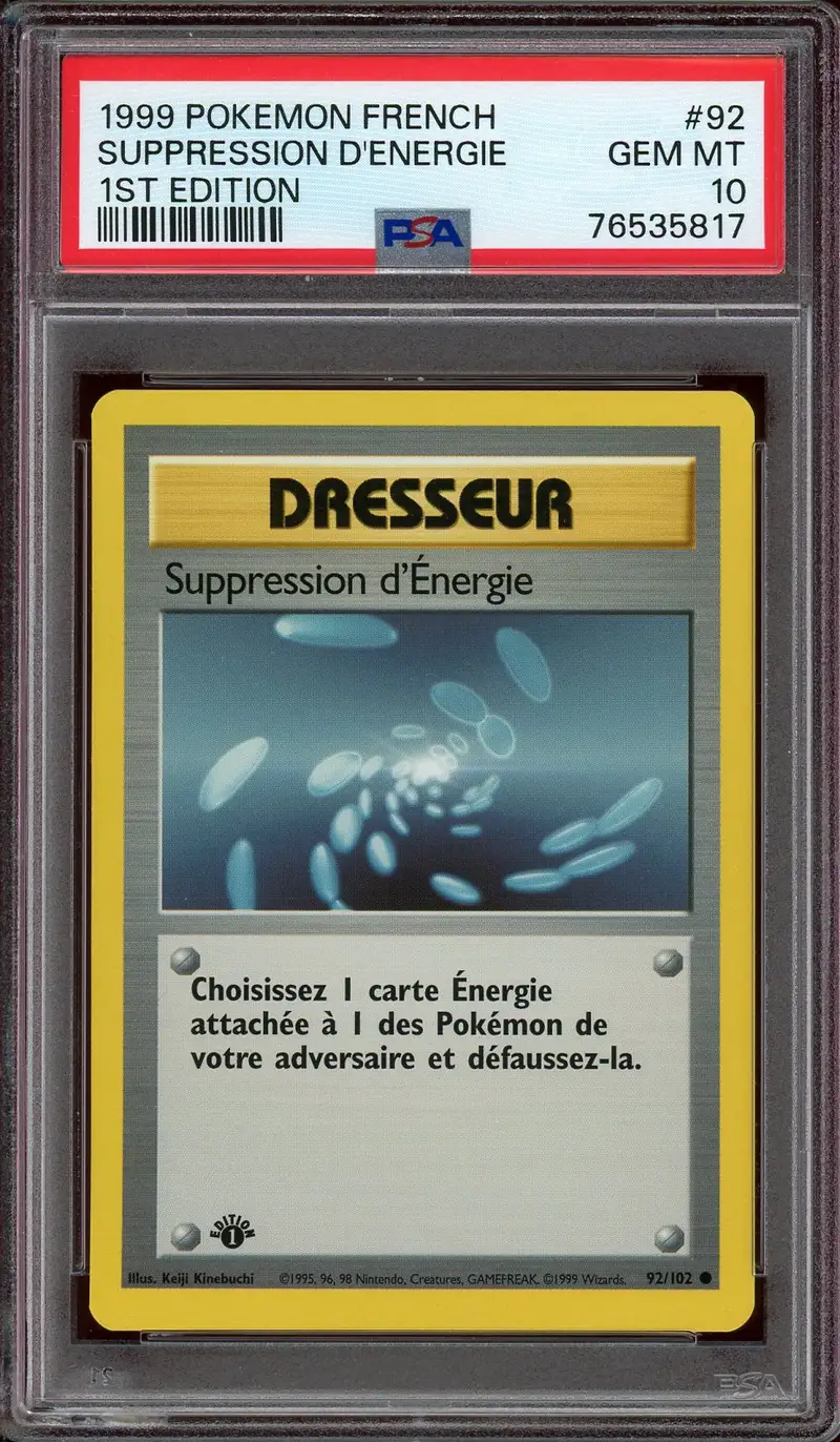 PSA 10 Suppression d'Energie