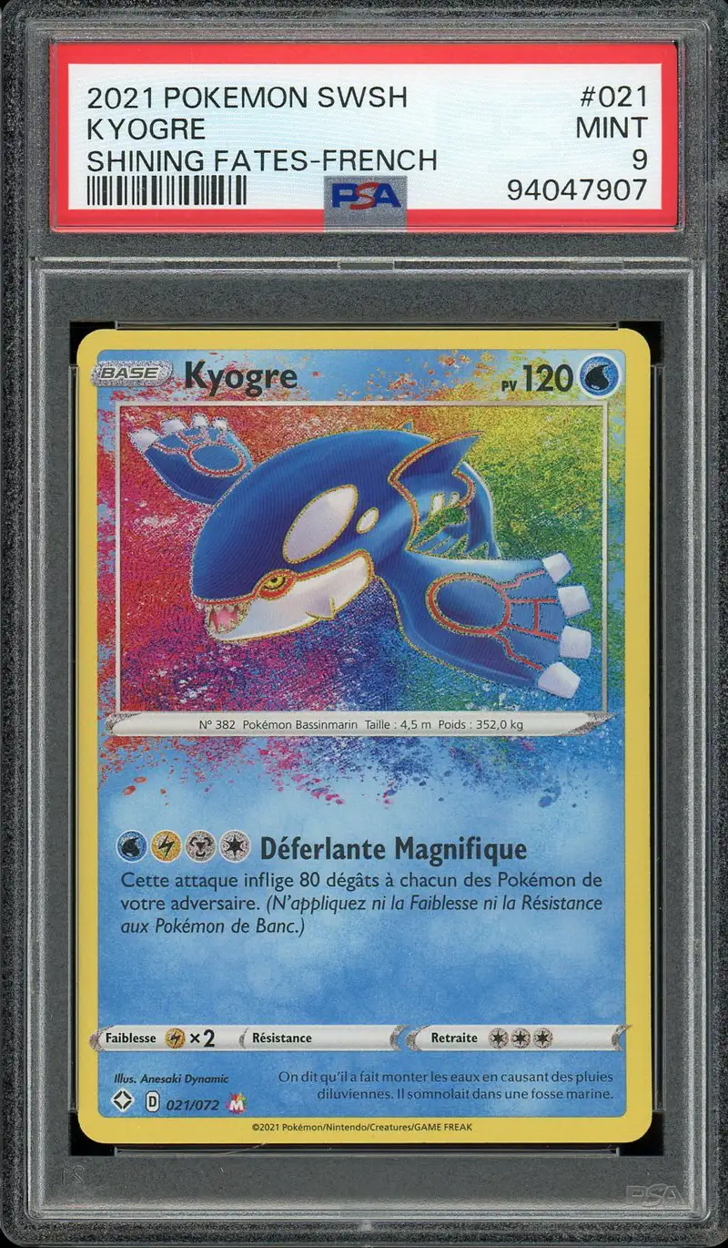 PSA 9 Kyogre Holo