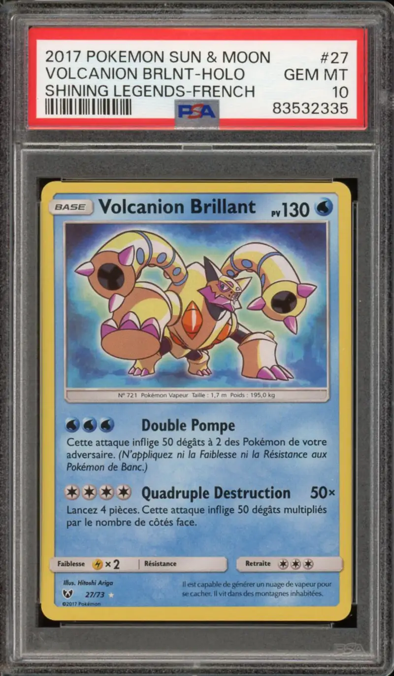 PSA 10 Volcanion Brillant