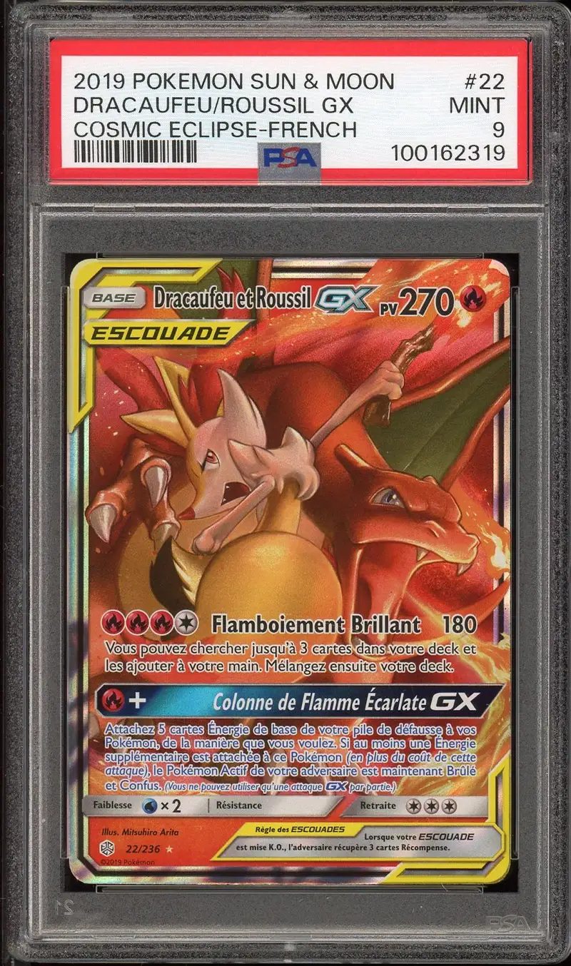 PSA 9 Dracaufeu et Roussil Gx