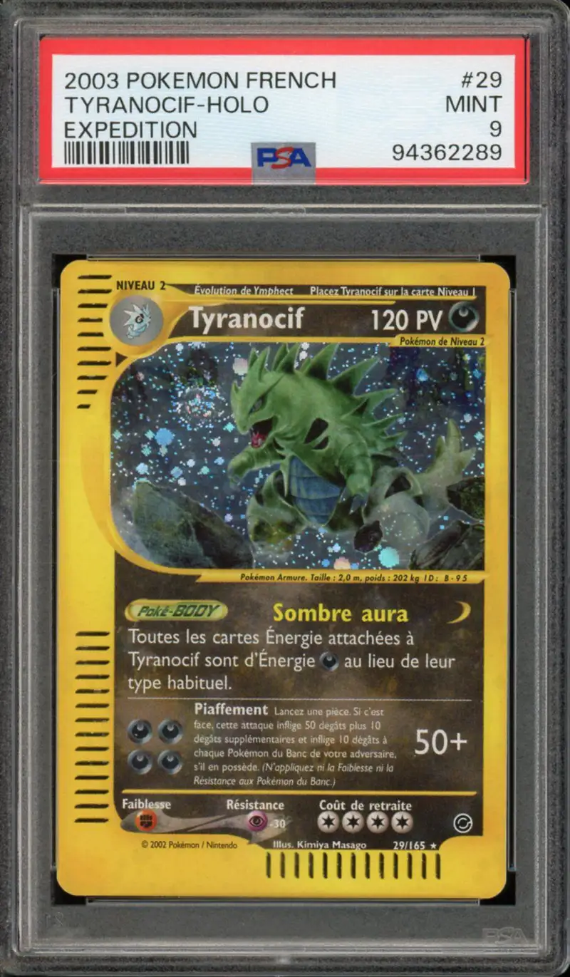 PSA 9 Tyranocif Holo
