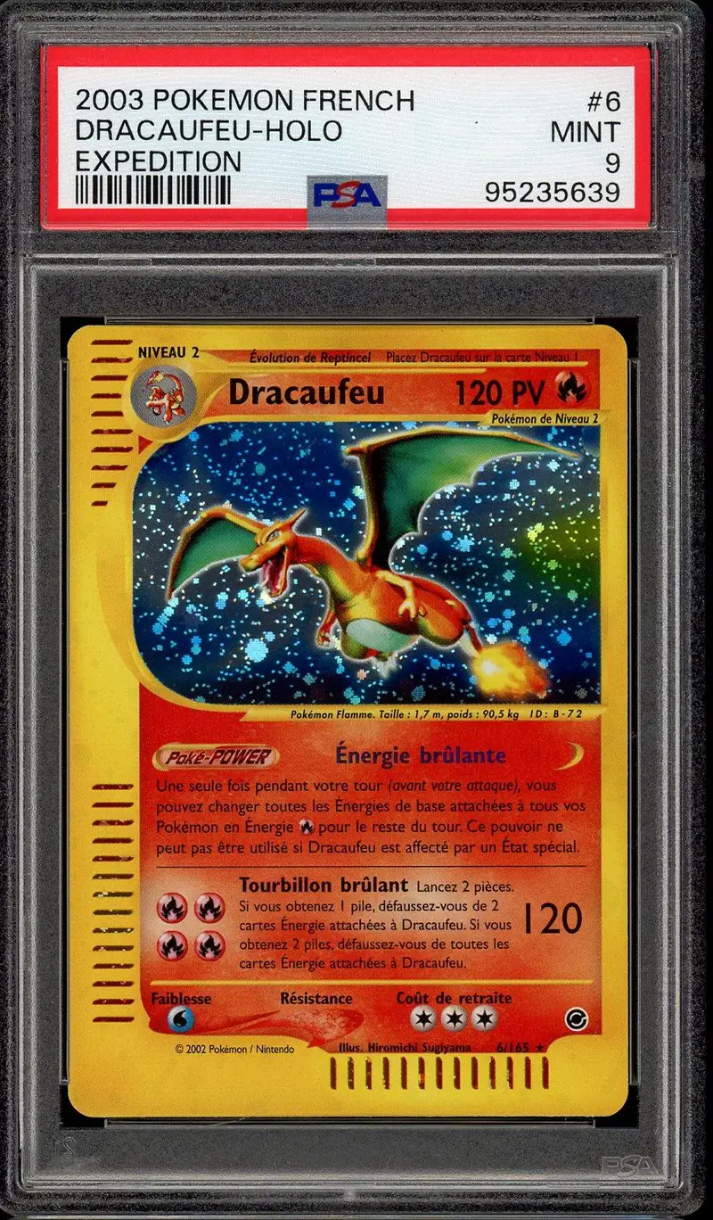 PSA 9 Dracaufeu Holo