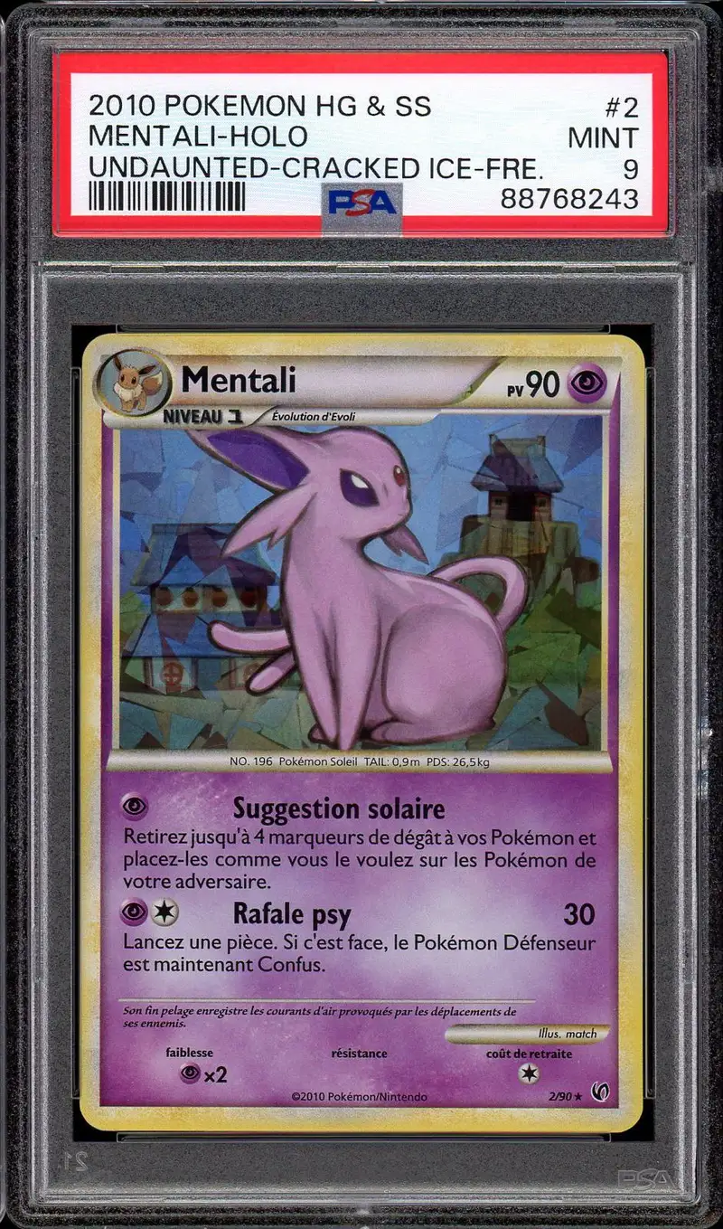 PSA 9 Mentali Holo Cracked Ice