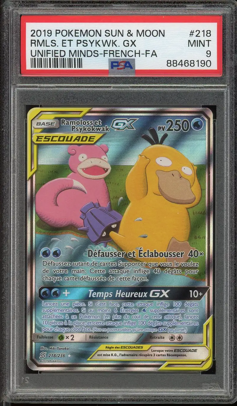 PSA 9 Ramoloss et Psykokwak Gx