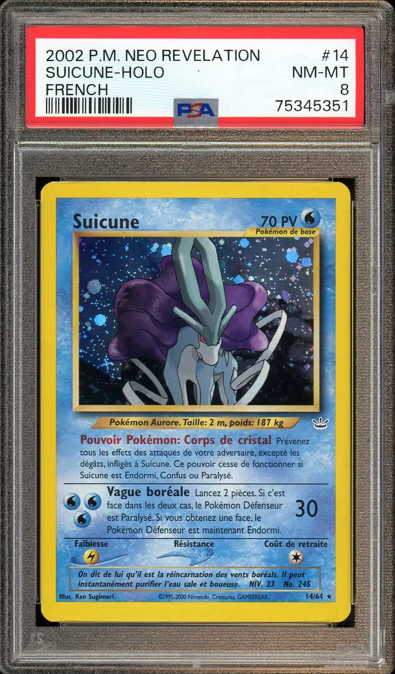PSA 8 Suicune Holo