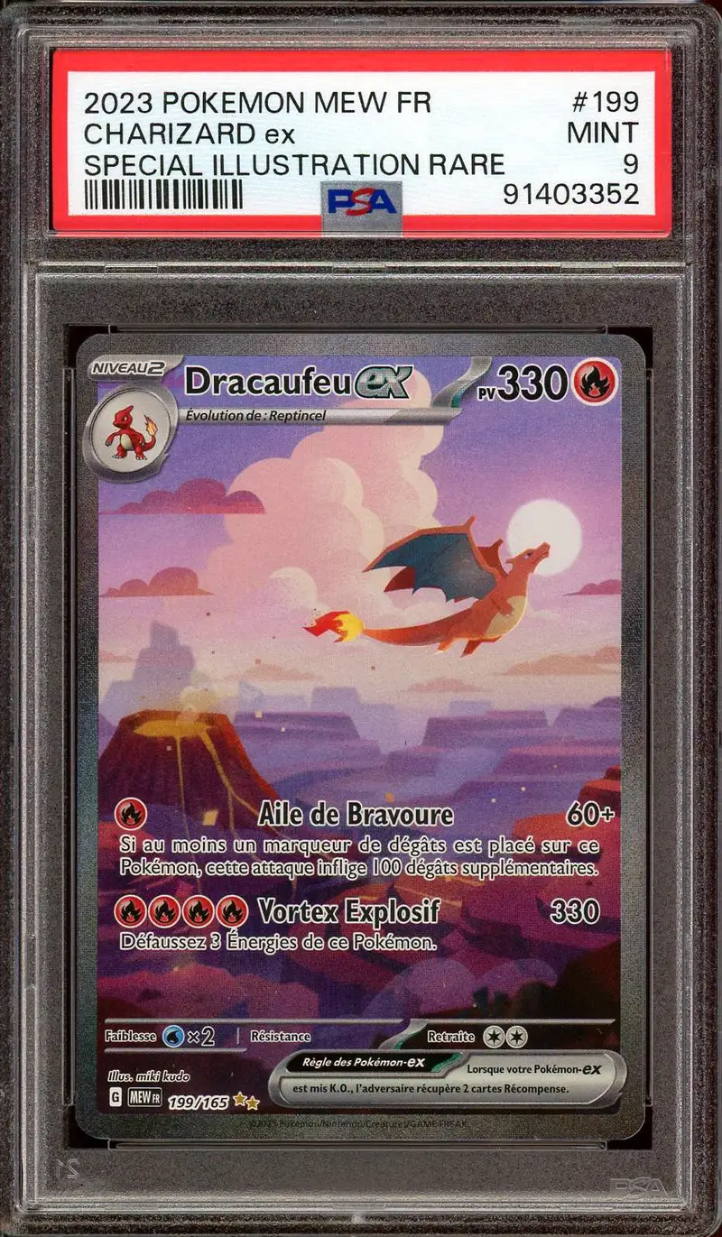 PSA 9 Dracaufeu Ex