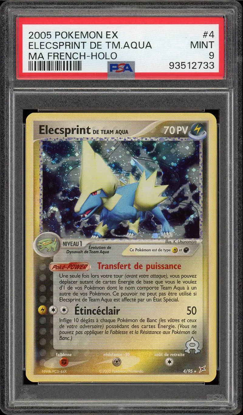PSA 9 Elecsprint de Team Aqua Holo