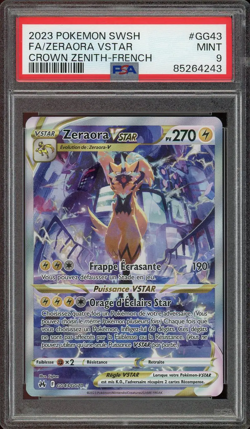 PSA 9 Zeraora VStar