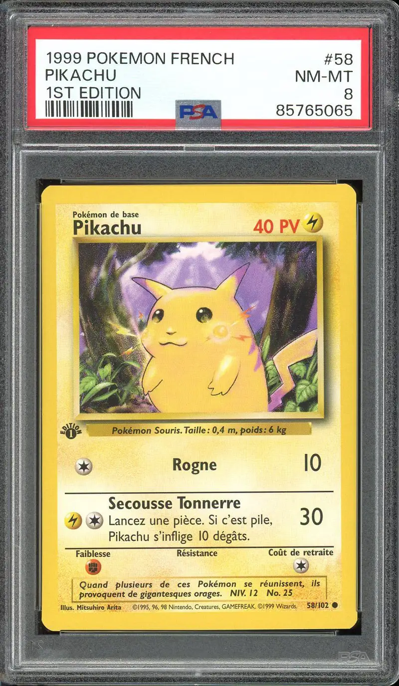 PSA 8 Pikachu