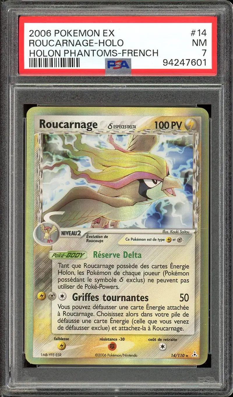 PSA 7 Roucarnage Holo