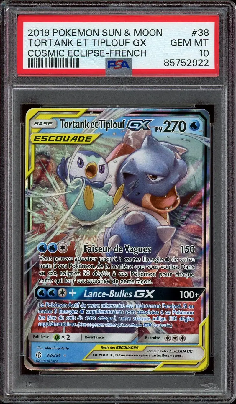 PSA 10 Tortank et Tiplouf Gx