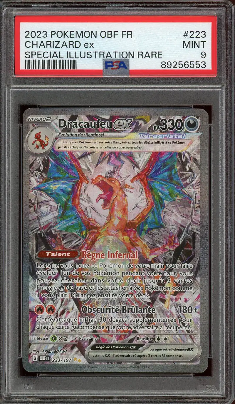 PSA 9 Dracaufeu Ex