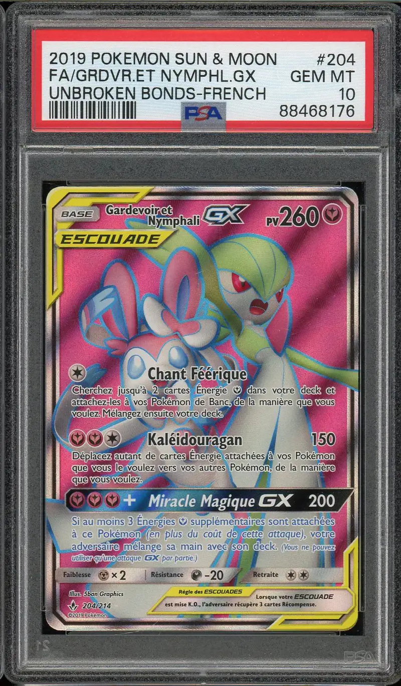 PSA 10 Gardevoir et Nymphali Gx
