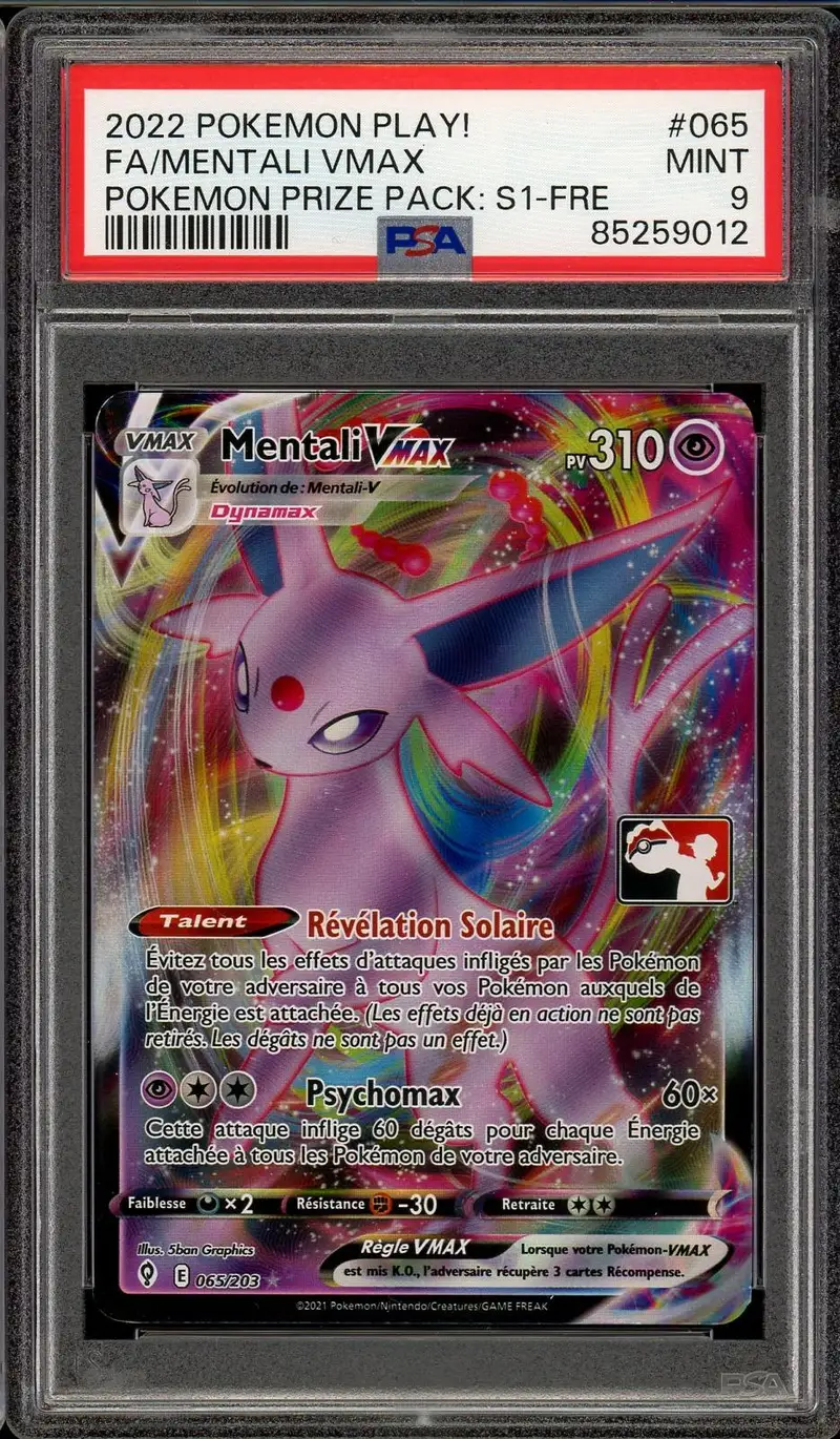 PSA 9 Mentali VMax Play! Pokémon