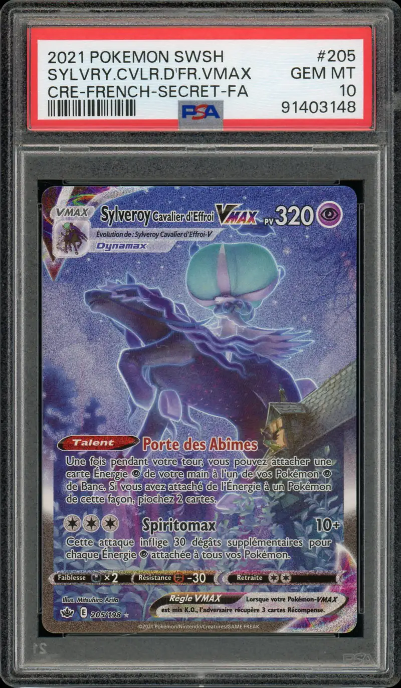 PSA 10 Sylveroy Cavalier d'Effroi VMax