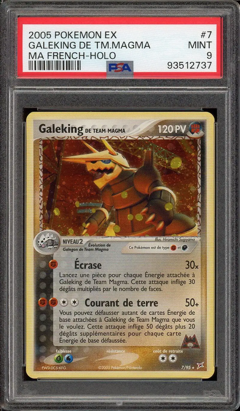 PSA 9 Galeking de Team Magma Holo
