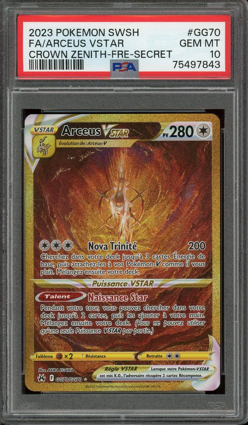 PSA 10 Arceus VStar Gold