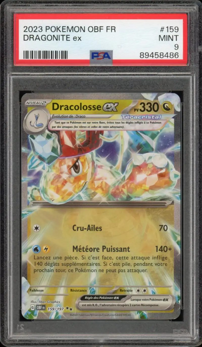PSA 9 Dracolosse Ex