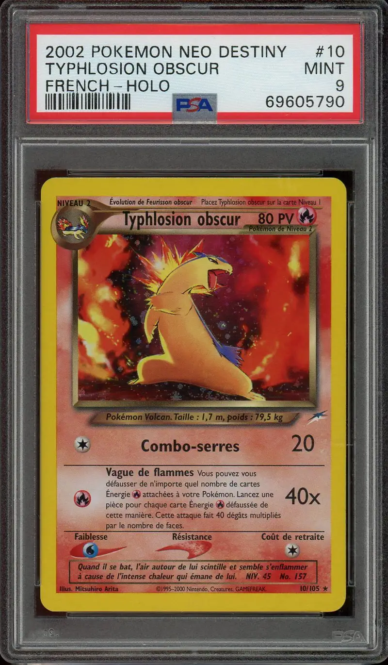 PSA 9 Typhlosion Obscur Holo
