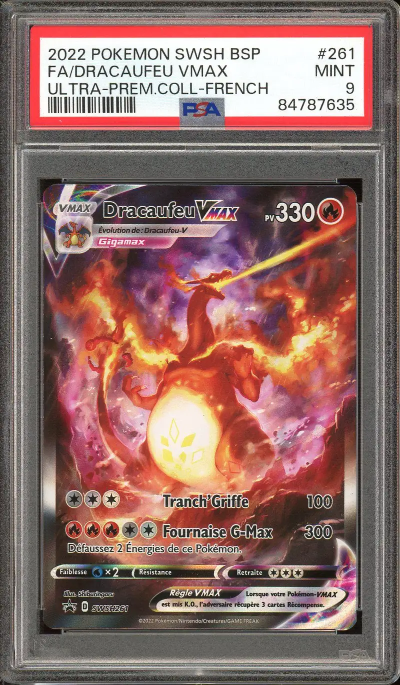 PSA 9 Dracaufeu VMax