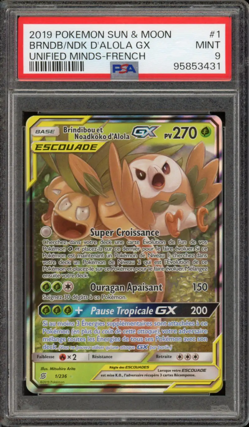 PSA 9 Brindibou et Noadkoko d'Alola Gx