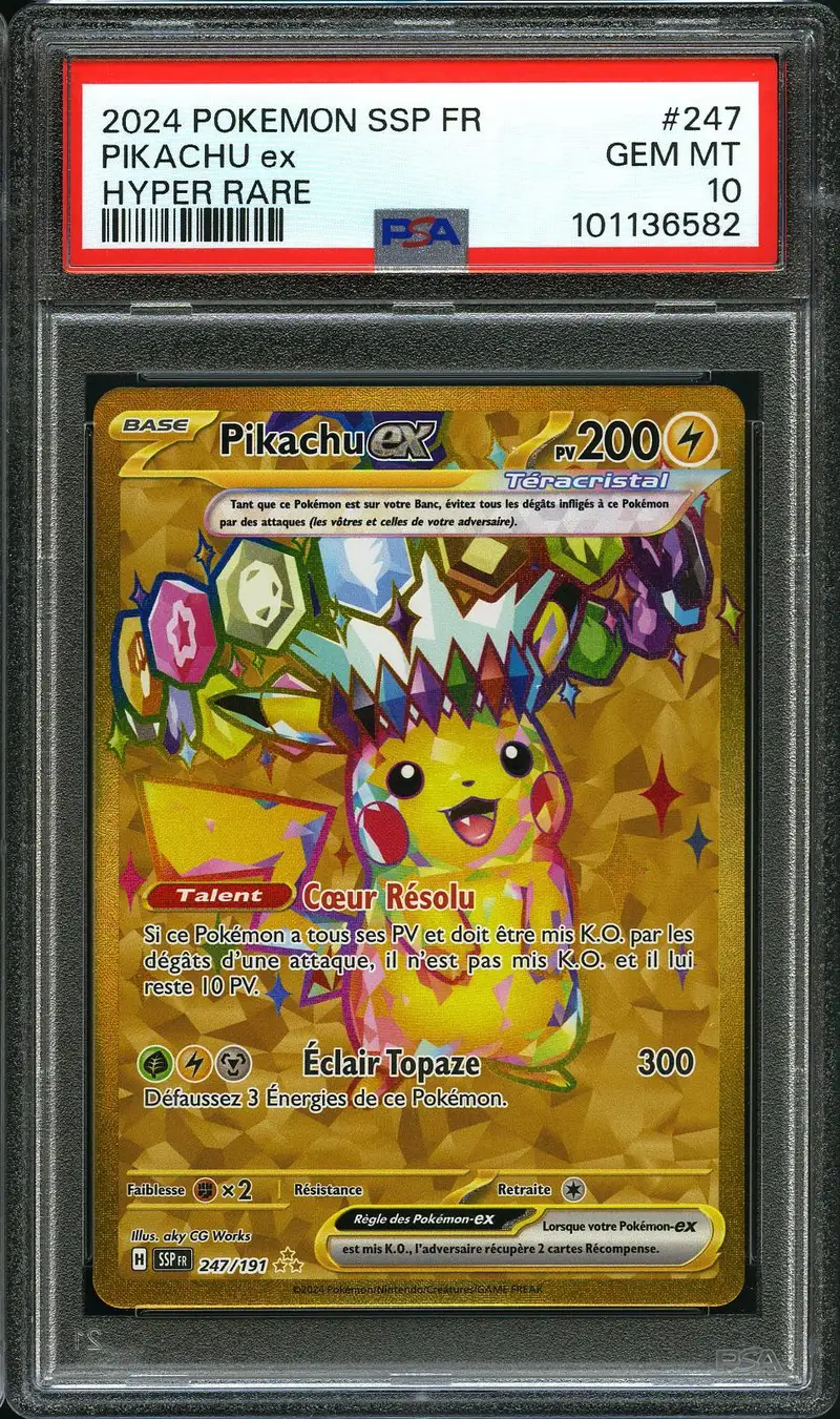 PSA 10 Pikachu Ex Gold