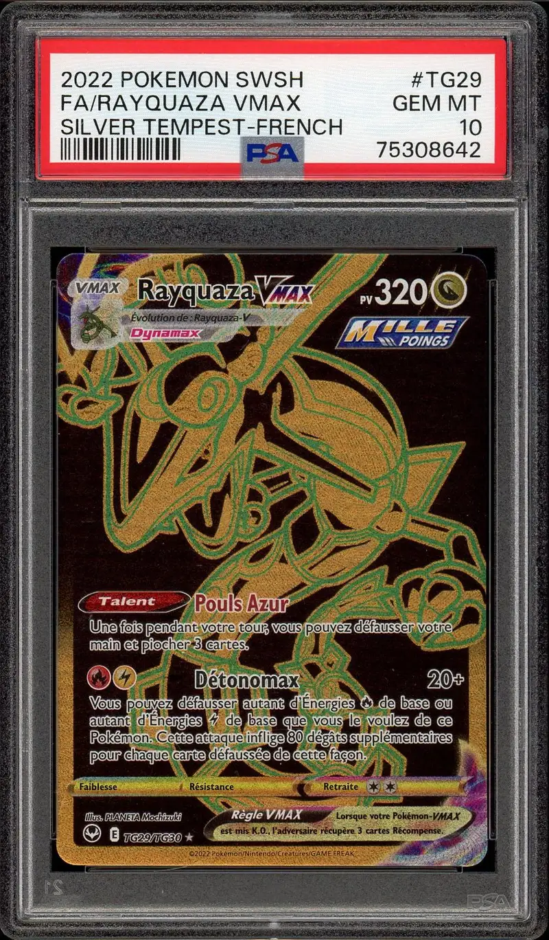 PSA 10 Rayquaza VMax Gold