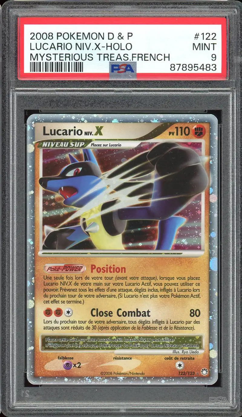 PSA 9 Lucario Niv. X