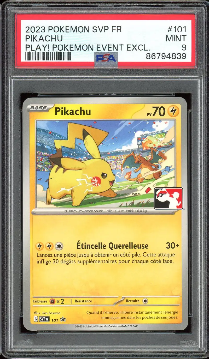 PSA 9 Pikachu