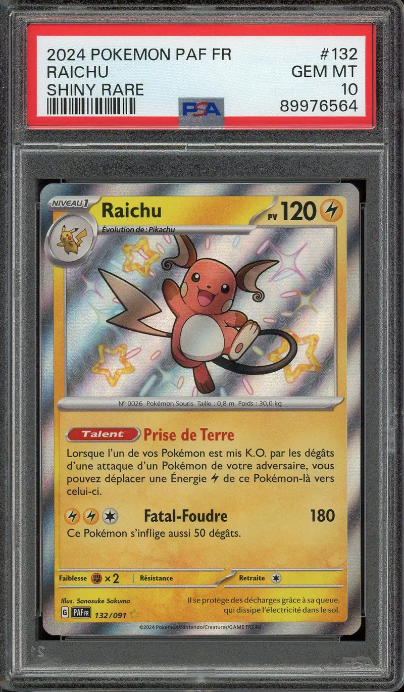 PSA 10 Raichu Shiny