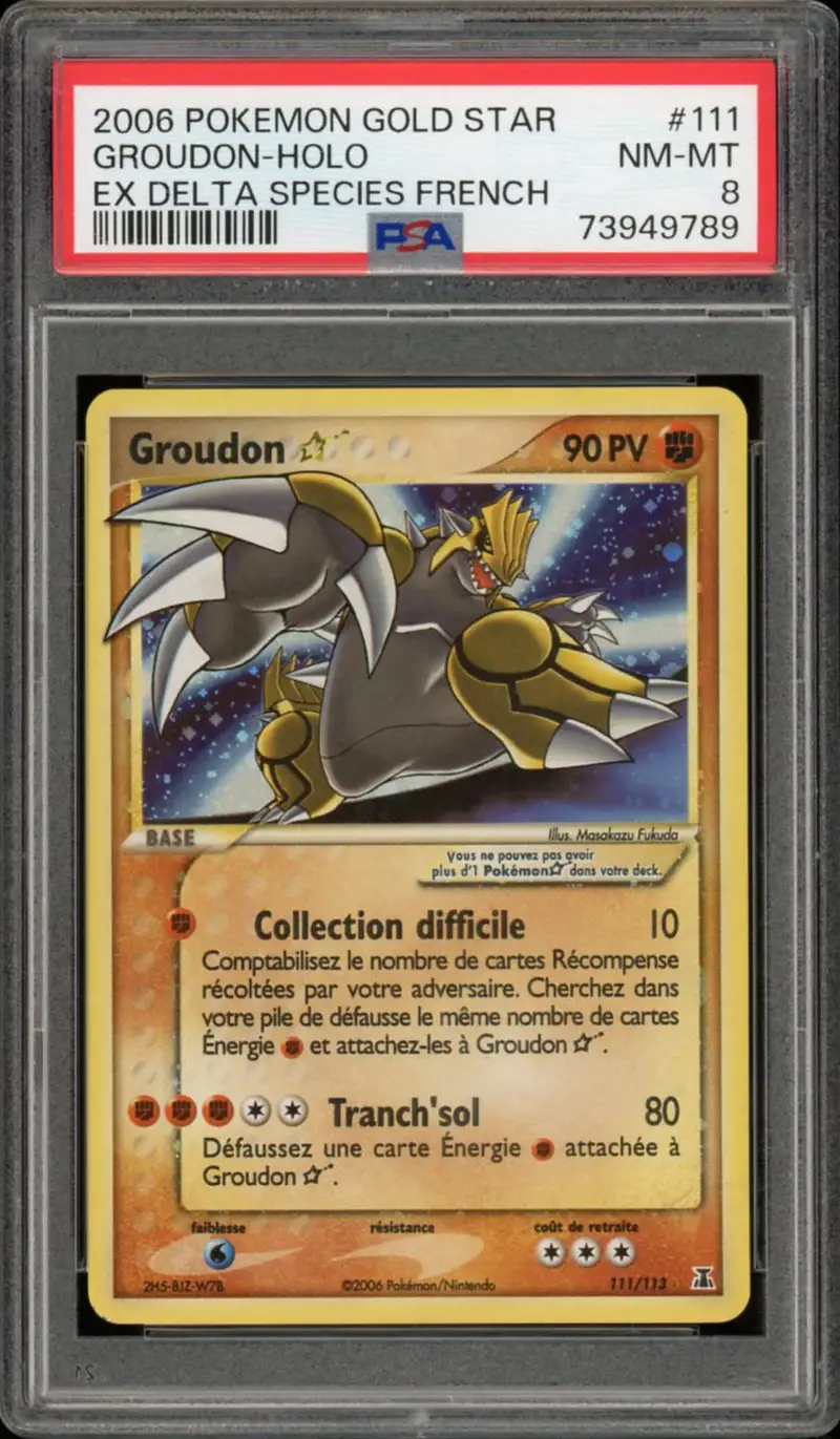 PSA 8 Groudon Gold Star