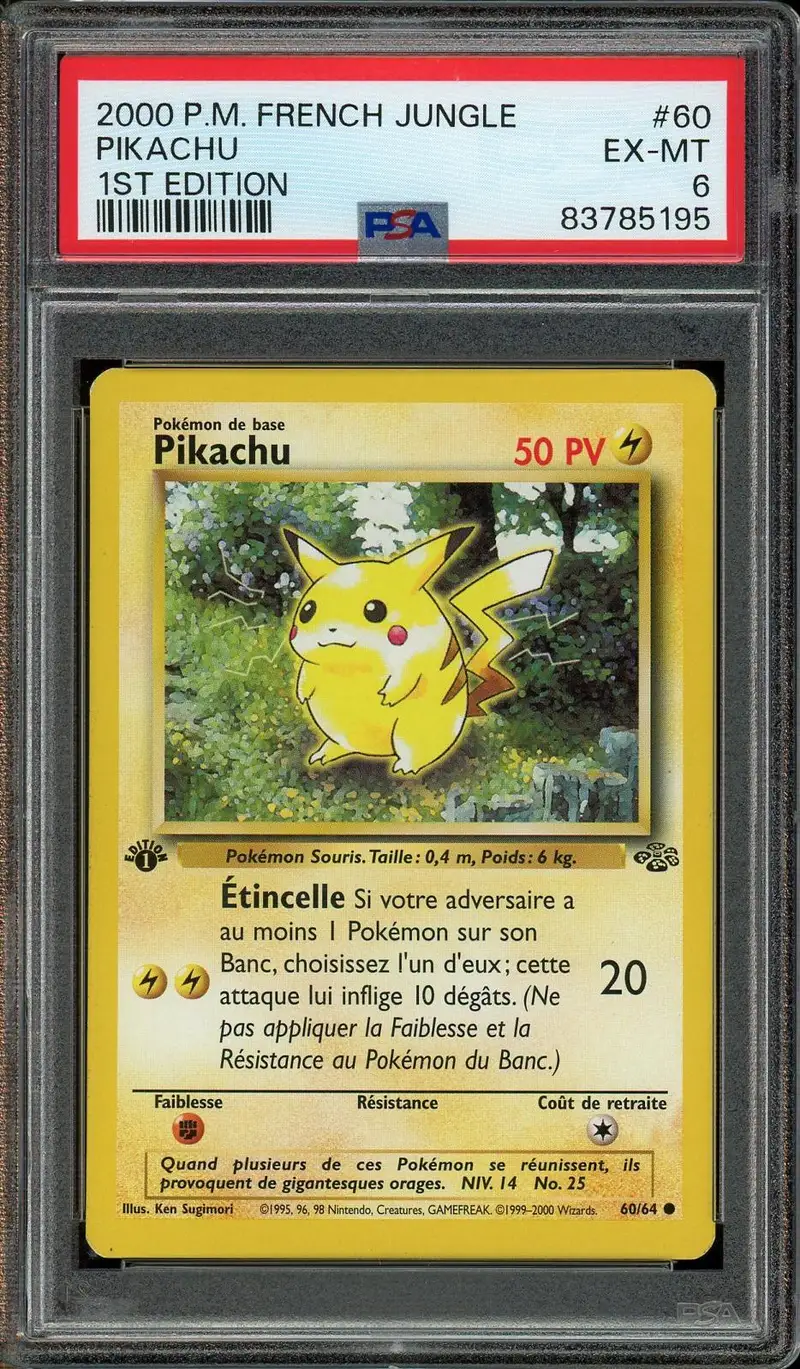 PSA 6 Pikachu