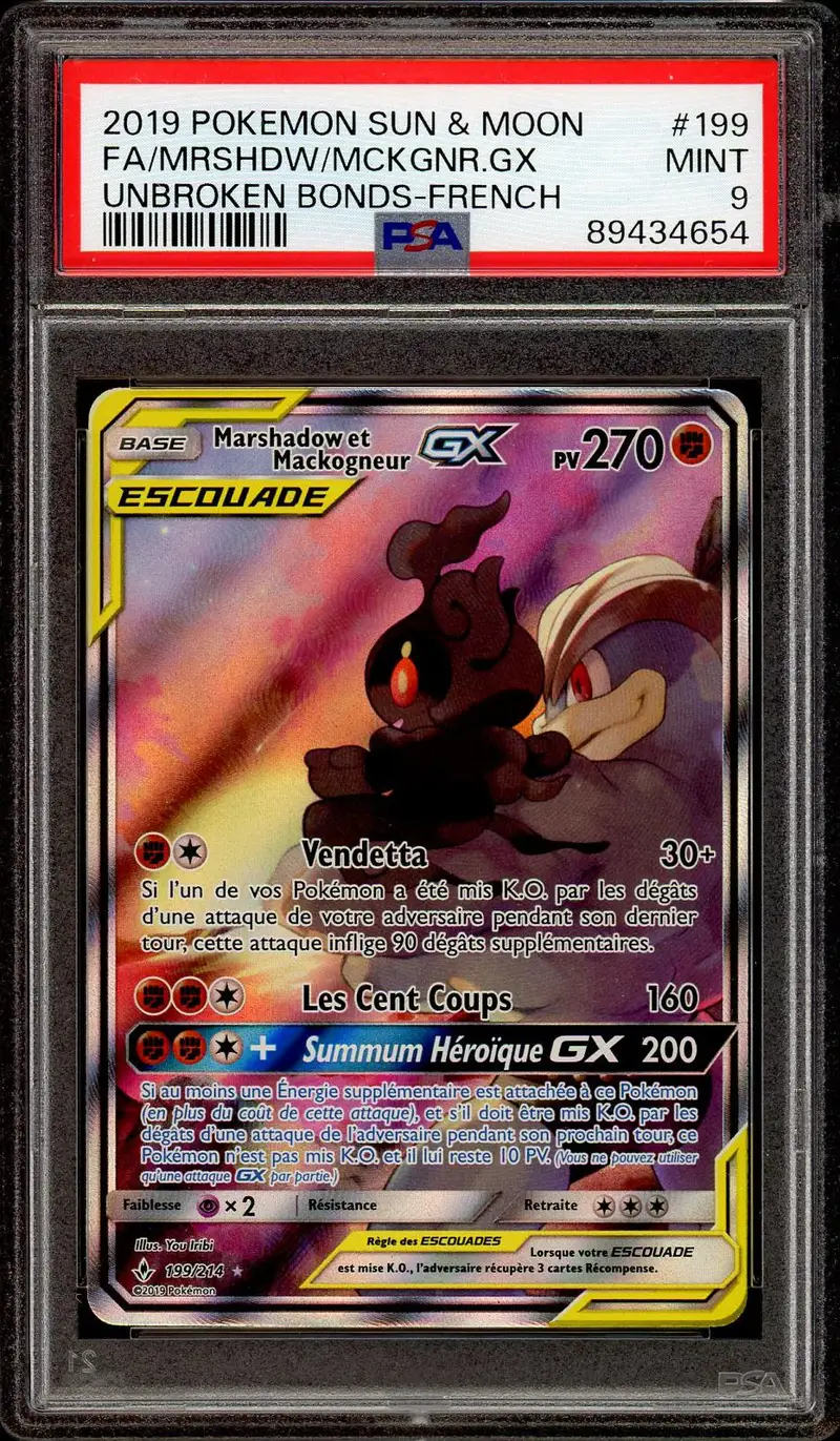 PSA 9 Marshadow et Mackogneur Gx
