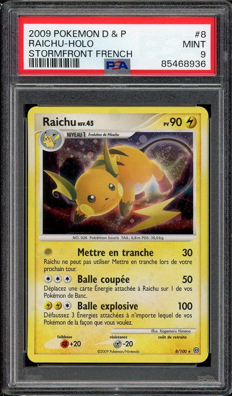 PSA 9 Raichu Holo