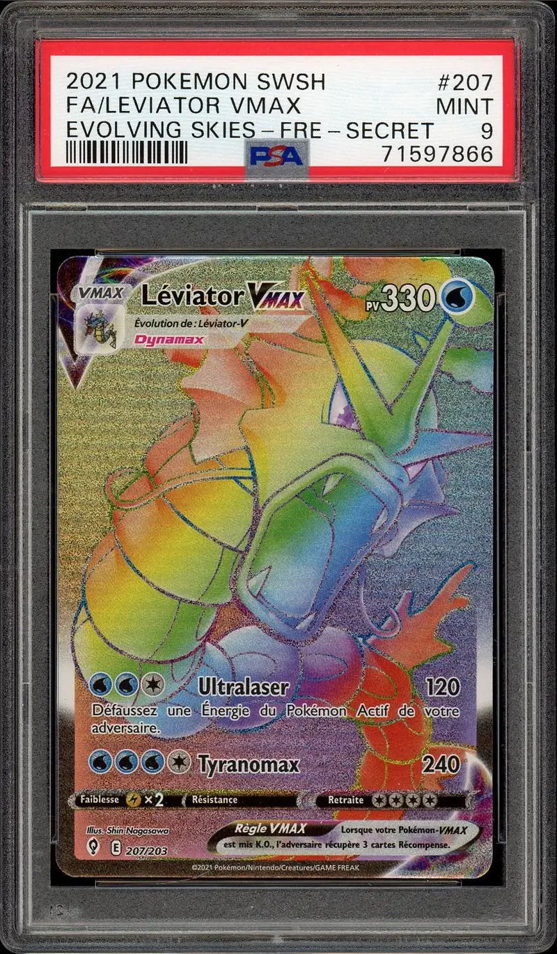PSA 9 Léviator VMax Rainbow