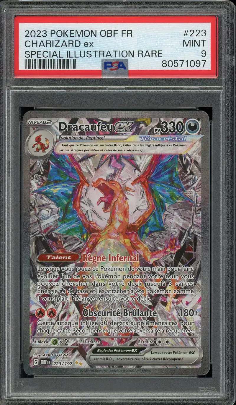 PSA 9 Dracaufeu Ex