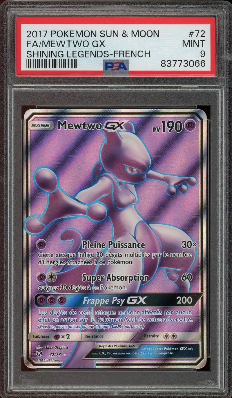 PSA 9 Mewtwo Gx
