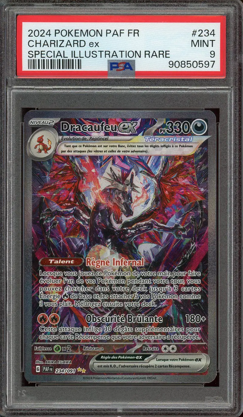 PSA 9 Dracaufeu Ex